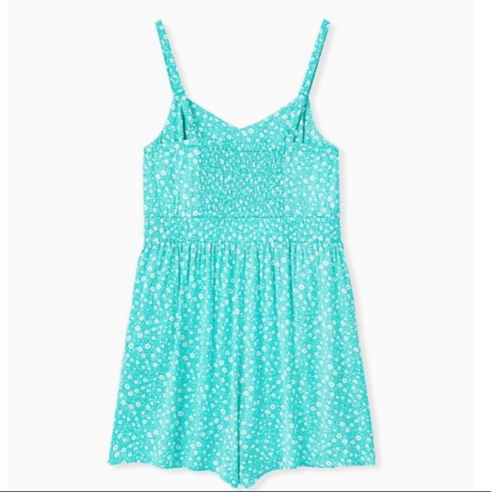 NWT Torrid Turquoise Challis Romper
